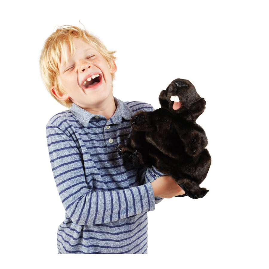 Folkmanis 2245 Puppet, Beaver, Fur, Brown - 4