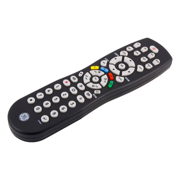 GE 34929 Universal Remote, Alkaline Battery, 25 ft Max Operating Range, Black - 2