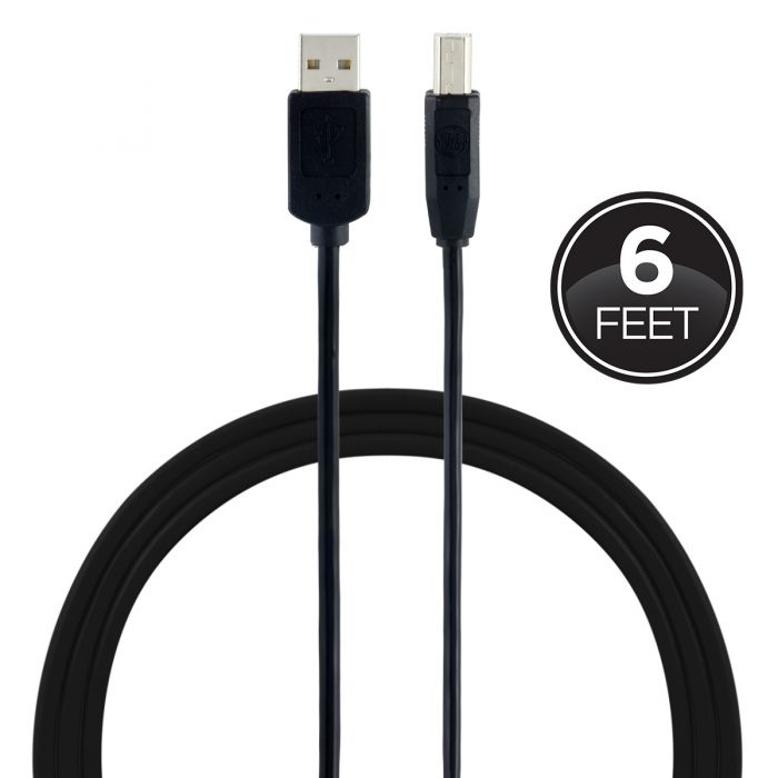 GE 33760 USB Cable, Male, Male, Black Sheath, 6 ft L - 2