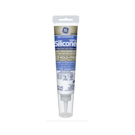 GE M90050 Window and Door Sealant, White, 2.8 fl-oz - 2