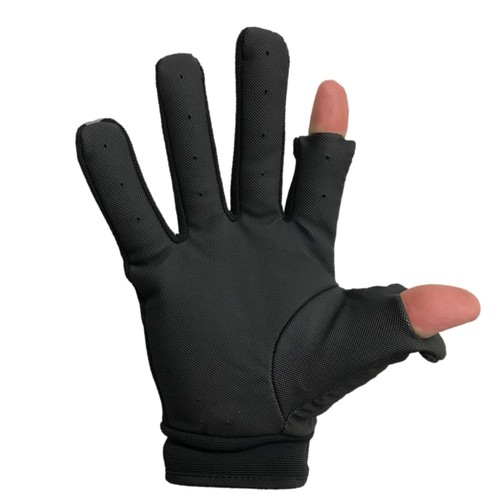 Glacier Glove Elite Angler 781BK-L Gloves, L, Hook-and-Loop Cuff, Leather, Black - 3