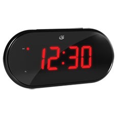 GPX C253B Clock Radio, AAA Battery, LED Display, Plastic Case, Black Case - 2