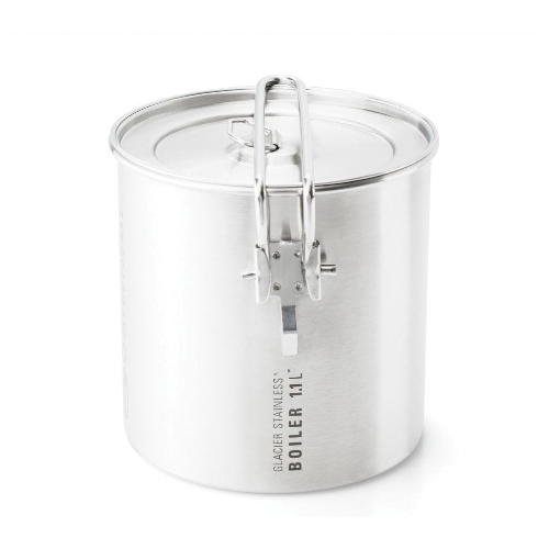 GSI 68190 Glacier Boiler, 1.2 qt Capacity, Stainless Steel, Silver, Folding, Locking Handle - 2