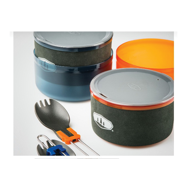 GSI 50247 Halulite Microdualist II Cook Set, 2 Person Capacity, Aluminum/Nylon/Polypropylene, Folding Handle - 5