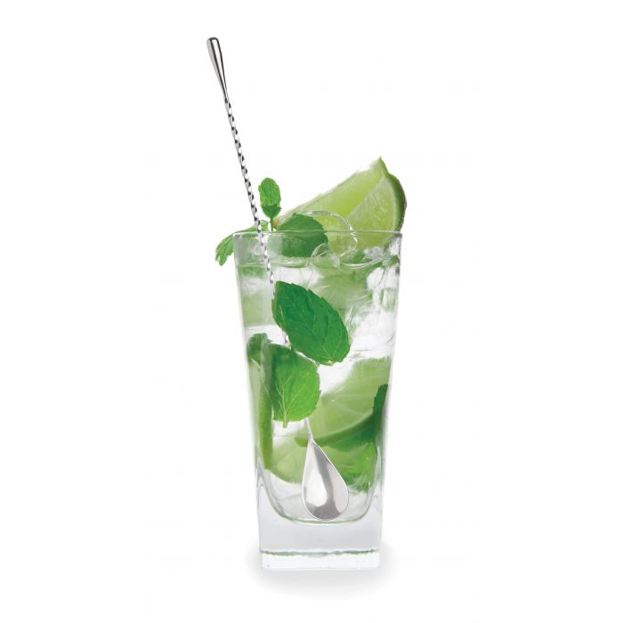 HIC 48028 Cocktail Mixing Spoon, 12 in OAL, Stainless Steel - 5