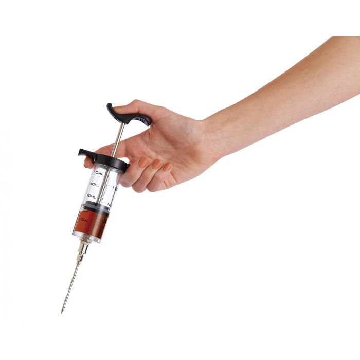 HIC 43808 Roasting Flavor Injector, 1.5 oz Capacity, Nylon/Polycarbonate/Stainless Steel, Clear - 3