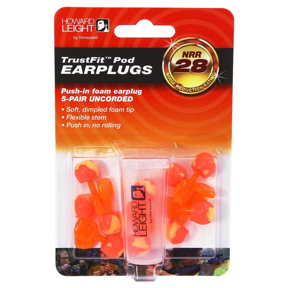 Howard Leight R-02236 Multiple-Use Ear Plugs, 28 dB NRR, One-Size Ear Plug, Foam Ear Plug, Orange Ear Plug - 4