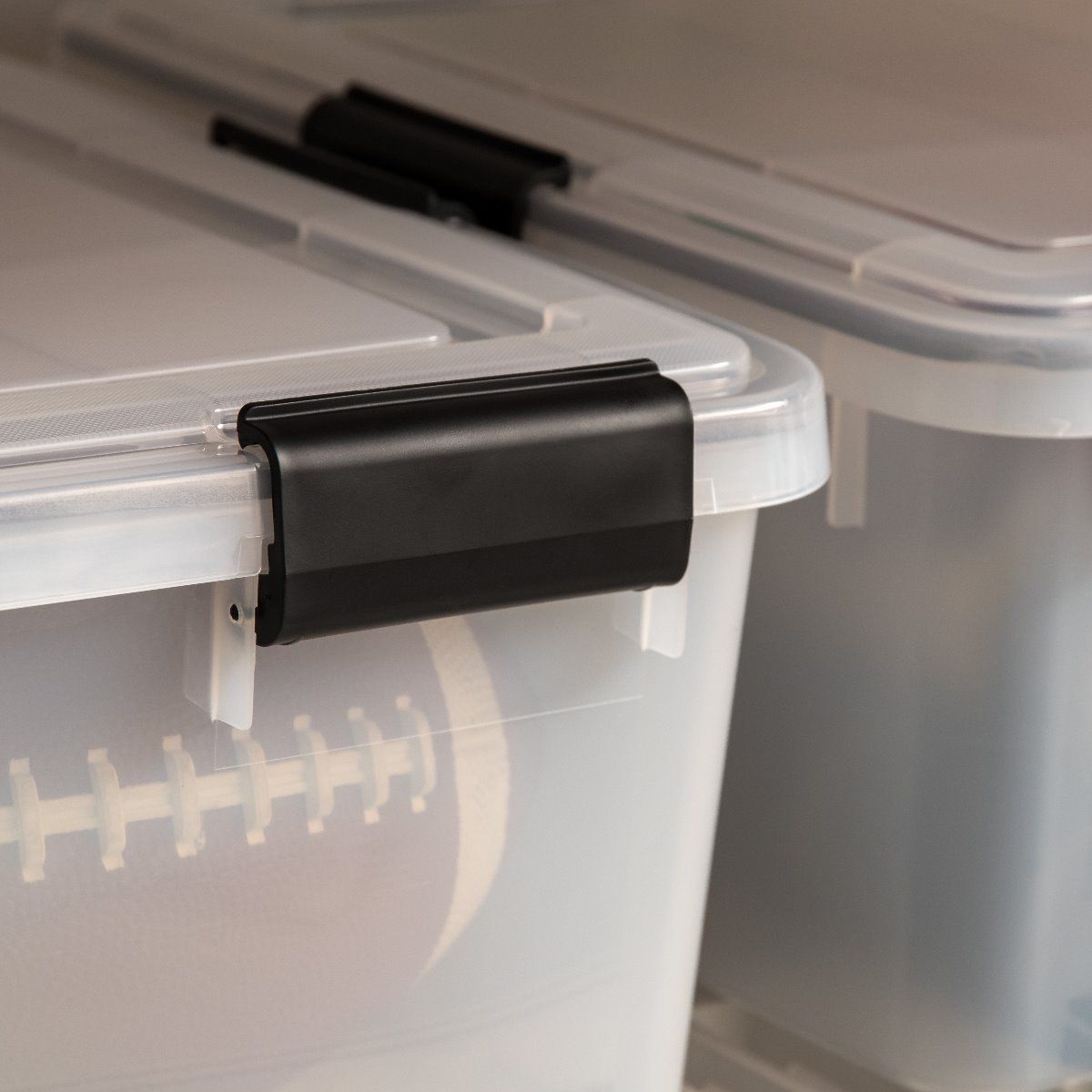 Iris WEATHERTIGHT 110400 Storage Box, 30.6 qt Volume, Plastic, Clear, 19.68 in L, 15-3/4 in W, 7-3/4 in H - 2