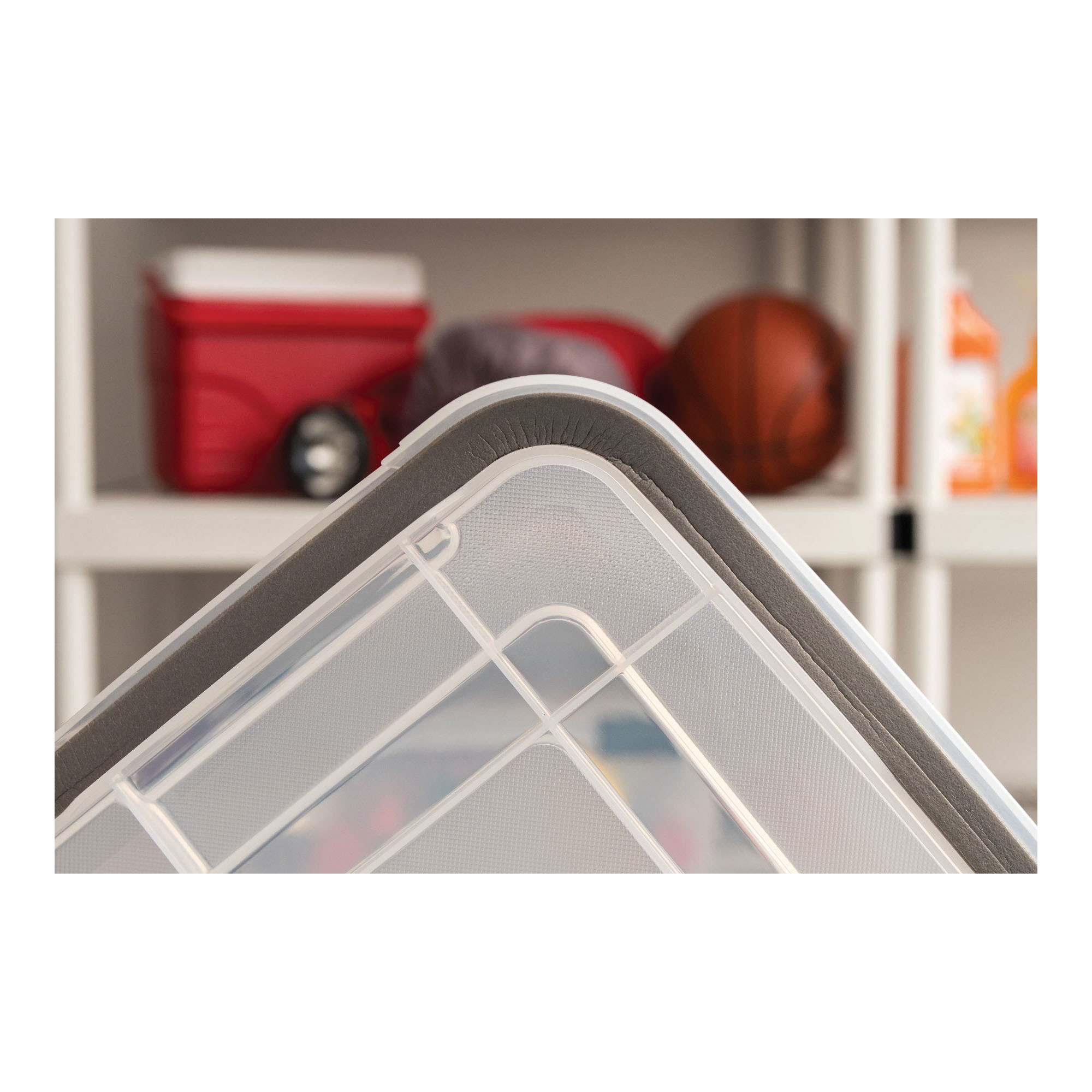 Iris WEATHERTIGHT 110400 Storage Box, 30.6 qt Volume, Plastic, Clear, 19.68 in L, 15-3/4 in W, 7-3/4 in H - 3