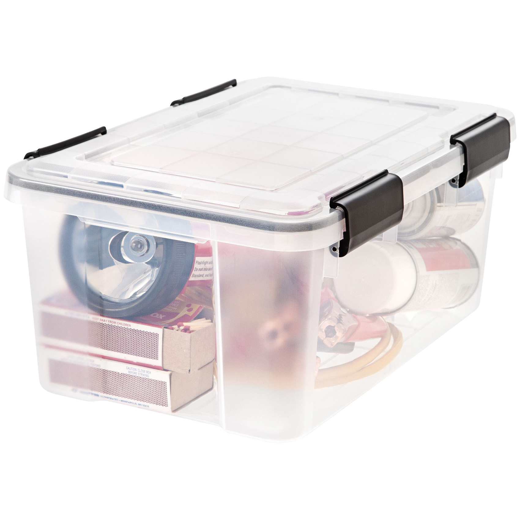 Iris WEATHERTIGHT 110380 Storage Box, 19 qt Volume, Plastic, Clear, 17-1/2 in L, 11-3/4 in W, 7.88 in H - 4