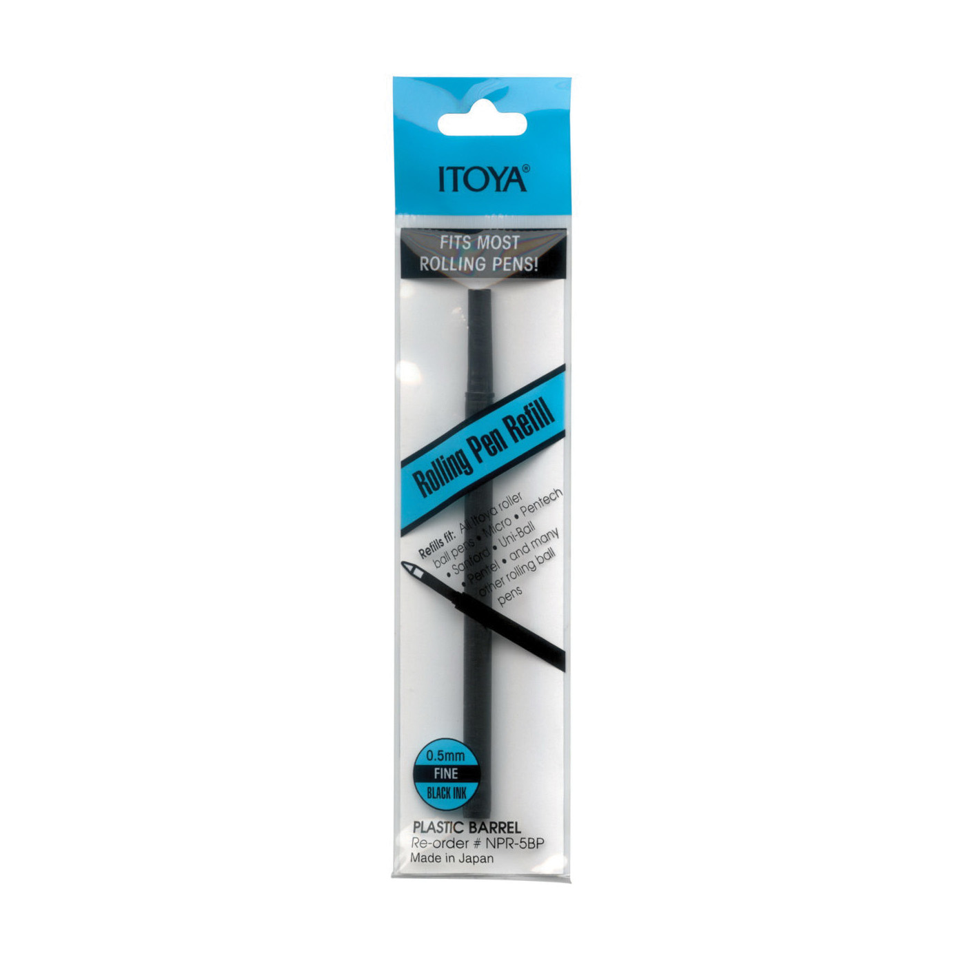 Itoya NP Series NPR5BPBK Pen Refill, Black, 0.5 mm - 4