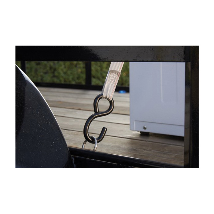 Keeper 89514 Tie-Down, Ratchet Adjustment, 1 in W, 14 ft L, Gray, 500 lb Working Load, S-Hook End, 1/PK - 5
