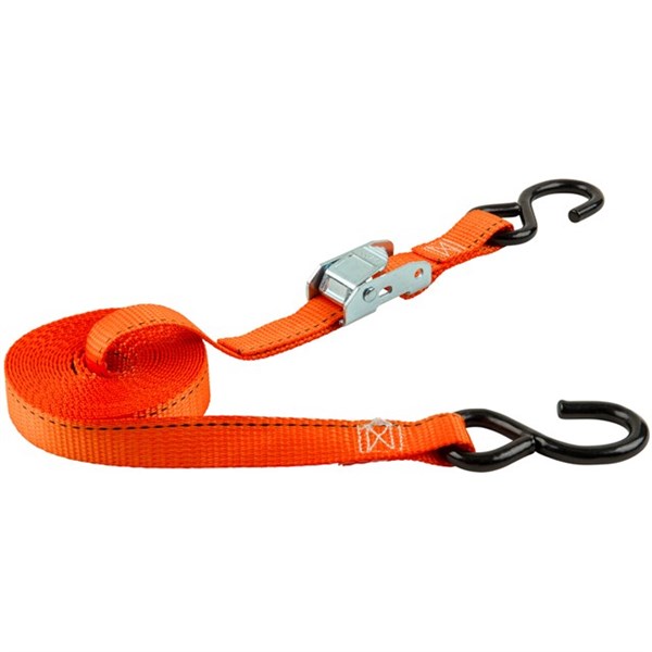 Keeper 89115 Tie-Down, 1 in W, 15 ft L, Orange, 400 lb Working Load, S-Hook End - 2