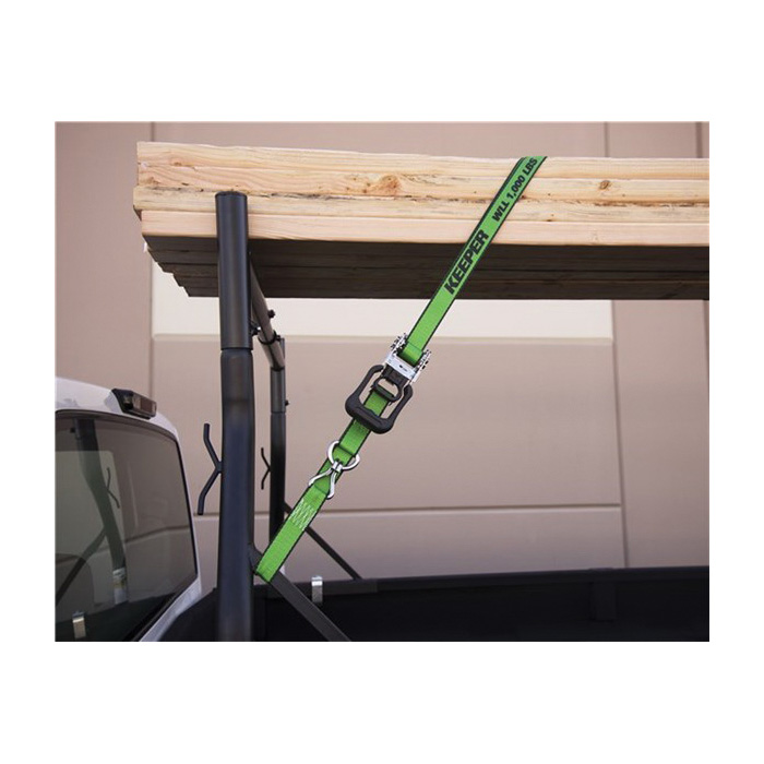 Keeper A47201 Tie-Down, 1-1/4 in W, 16 ft L, Green, 1000 lb, Double J-Hook End Fitting, Vinyl End Fitting - 2