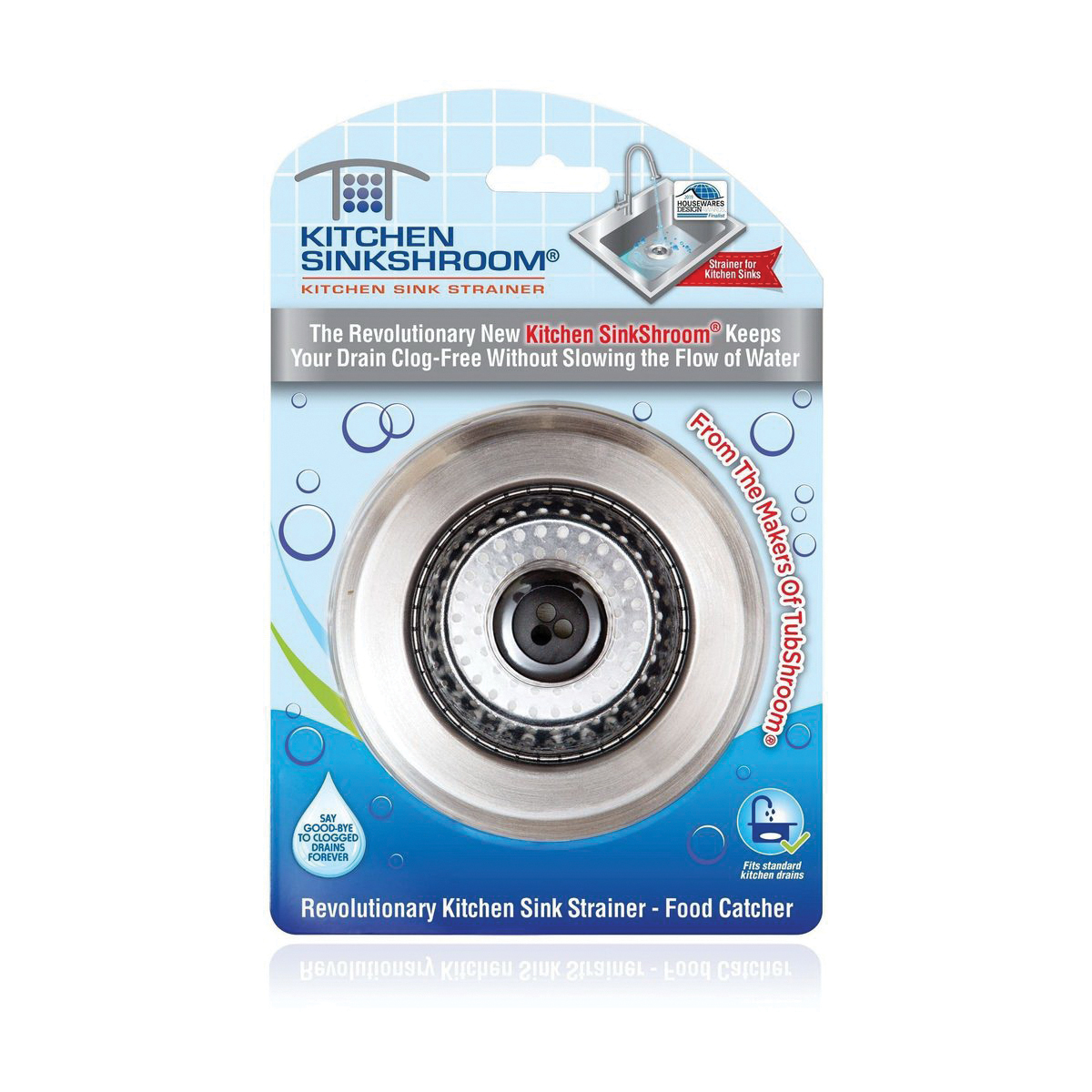 Kitchen SinkShroom 2161-WP-130 Kitchen Strainer, Anti-Clog, Stainless Steel, Silver, Chrome - 2