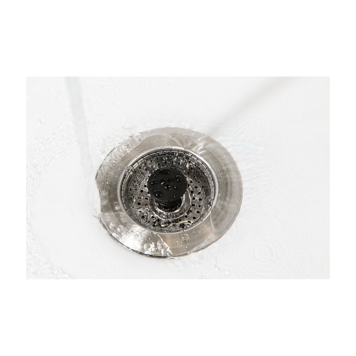 Kitchen SinkShroom 2161-WP-130 Kitchen Strainer, Anti-Clog, Stainless Steel, Silver, Chrome - 3