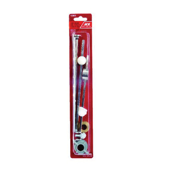 ACE ACE820-72BN Sink Drain Rod and Strap, Nickel, Brushed, For: Lavatory Sink Drains - 2