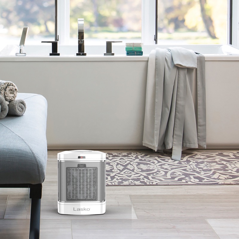 Lasko CD08200 Ceramic Bathroom Heater, 12.5 A, 120 V, 1500 W, 200 sq-ft Heating Area, 3-Heat Setting, White - 3