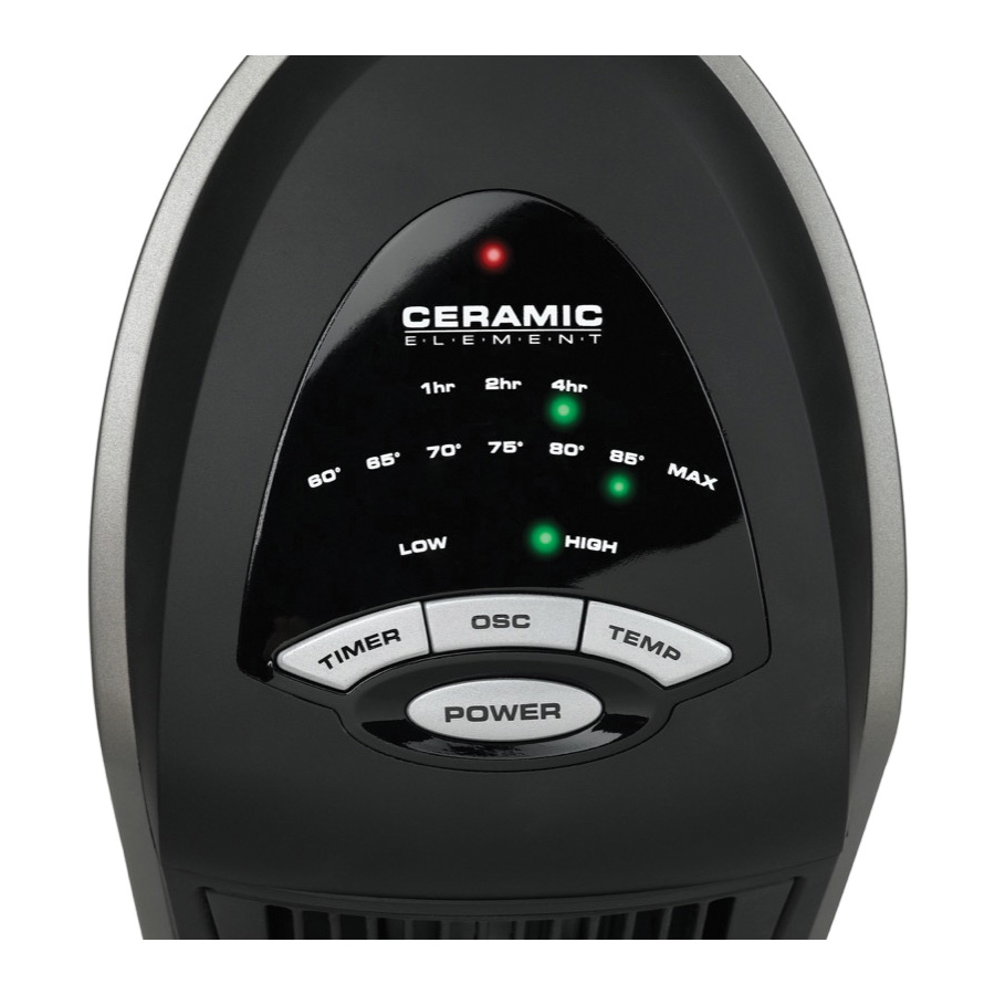 Lasko 751320 Ceramic Tower Heater with Remote Control, 12.5 A, 120 V, 1500 W, 300 sq-ft Heating Area, Gray - 2