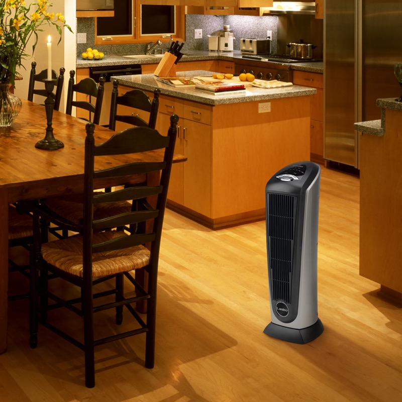 Lasko 751320 Ceramic Tower Heater with Remote Control, 12.5 A, 120 V, 1500 W, 300 sq-ft Heating Area, Gray - 4