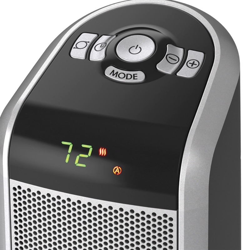 Lasko 5397 Ceramic Pedestal Heater with Digital Remote, 12.5 A, 120 V, 1500 W, 300 sq-ft Heating Area, Silver - 2