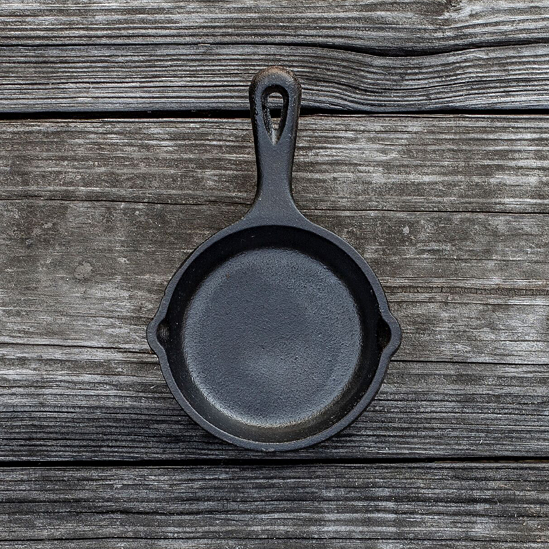 Lodge LMS3 Mini Skillet, 3-1/2 in Dia, Cast Iron, Black - 3