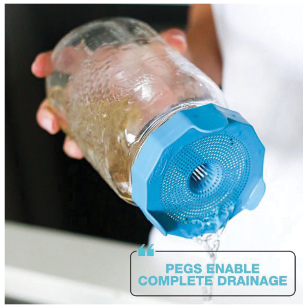 Masontops BS2WGB Sprouting Lid, Plastic, Blue/Green Cap/Lid - 5