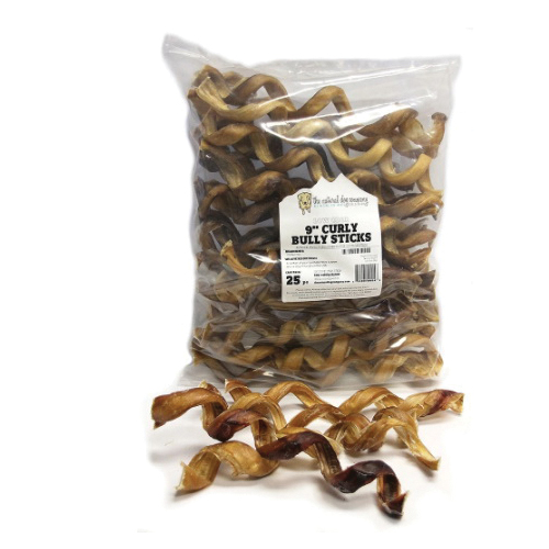 The Natural Dog Company 09BULLCLLOW-12 Curly Bully Stick Bag, 12/PK - 2