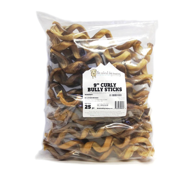 The Natural Dog Company 09BULLCLLOW-12 Curly Bully Stick Bag, 12/PK - 5
