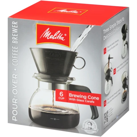 Melitta 640446 Coffee Maker and Glass Carafe Set, 36 oz Capacity, Glass/Plastic - 5