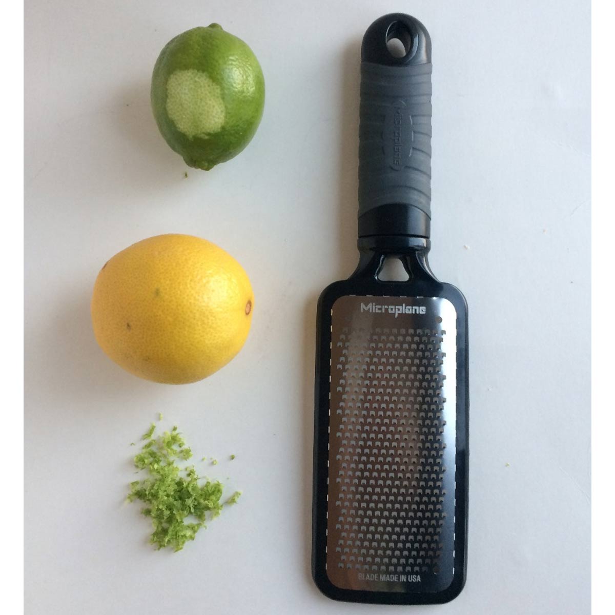 Microplane Home Series 44002 Food Cheese Grater, Plastic/Stainless Steel, Black - 2