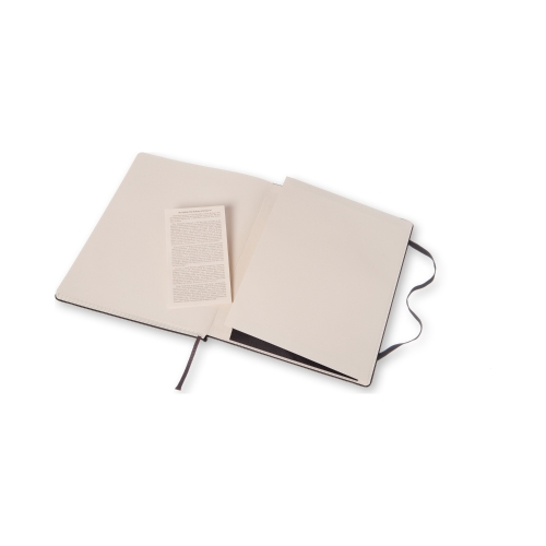 Moleskine 9788883701139 Classic Notebook, 5 x 8-1/4 in Sheet, Ivory Sheet, Squared Sheet - 5