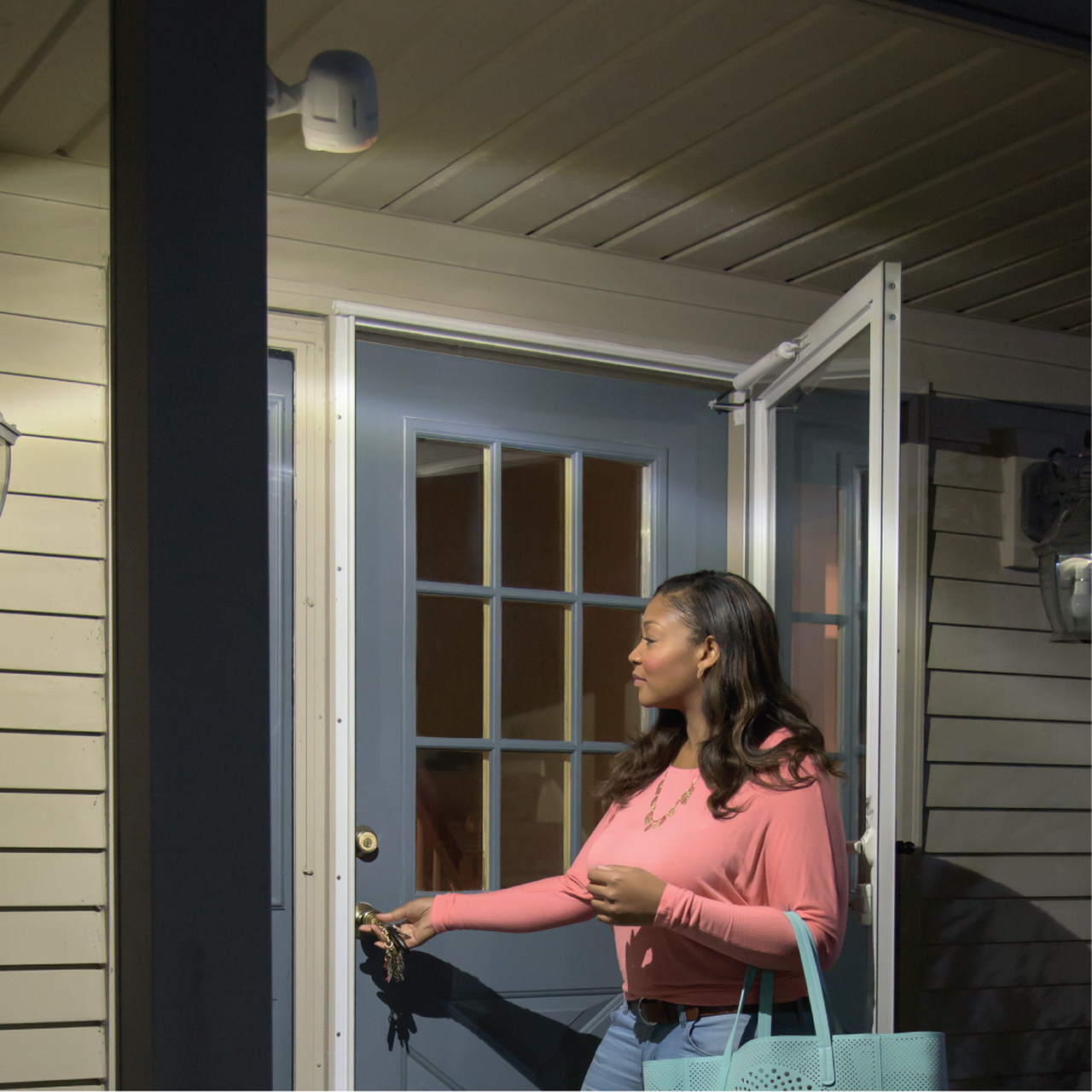 Mr Beams MB360XT-WHT-01 Wireless Motion Security Light, 6.5 in H x 3.5 in W x 4.42 in D Dimensions, 200 Lumens, LED Lamp - 3