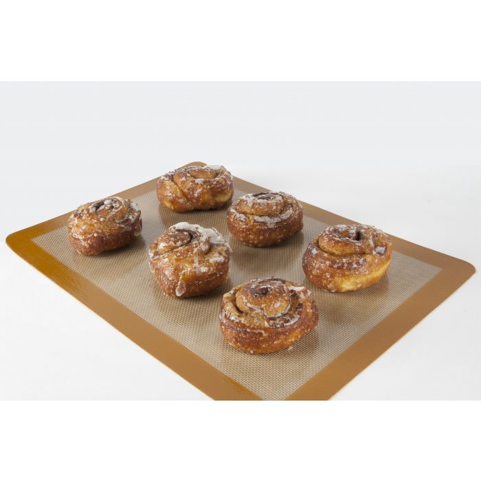 Mrs. Anderson's Baking 60000 Half-Size Baking Mat, Fiberglass/Silicone, Tan, For: Standard 13 x 18 in Baking Sheets - 4