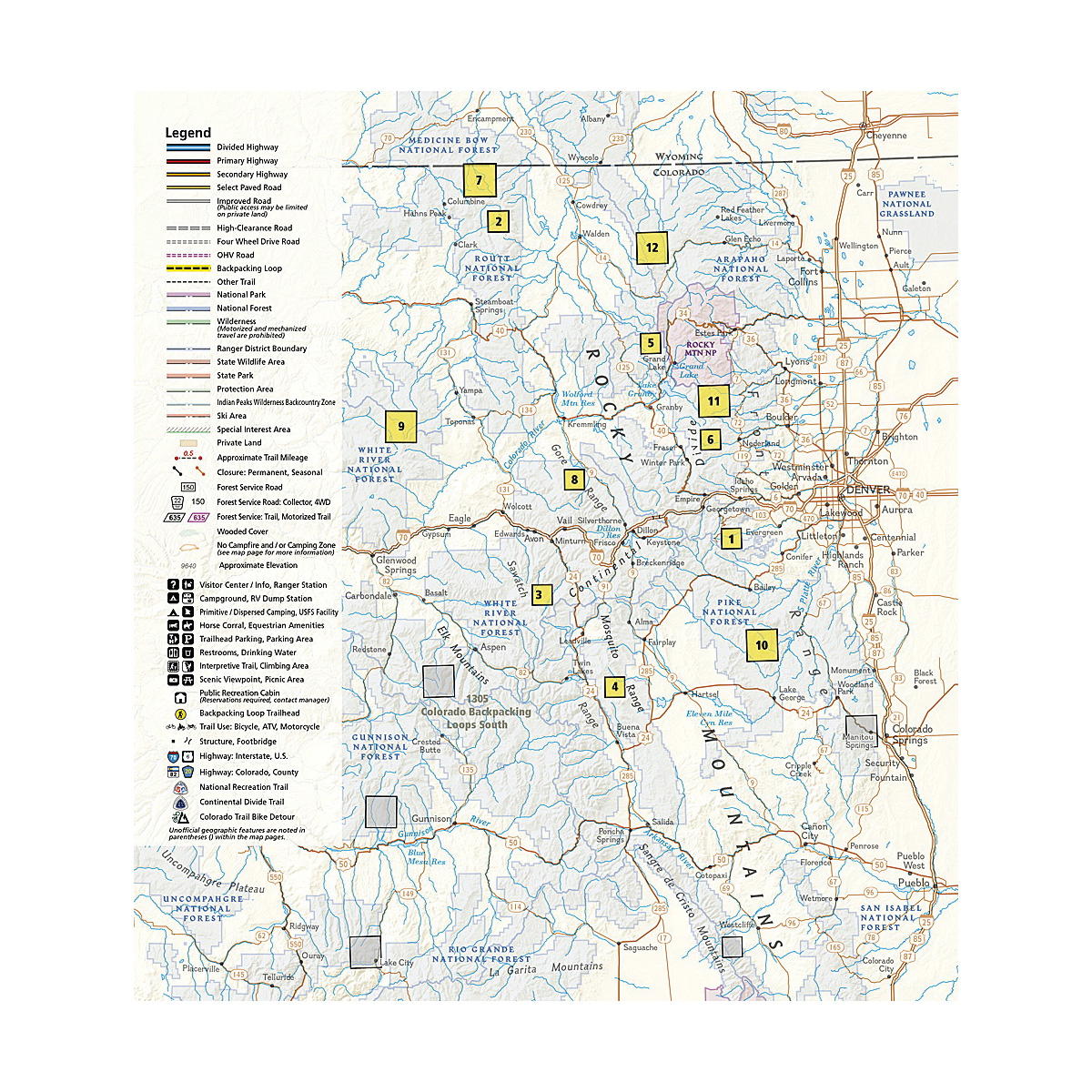National Geographic TI00001304 Topographic Map, Northern Colorado - 2