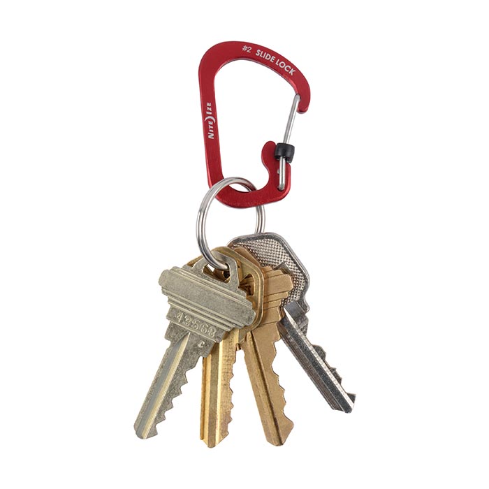 Nite Ize SlideLock CSLA4-10-R6 Carabiner, Rectangular, 3.2 in L, Aluminum/Stainless Steel, Red - 4