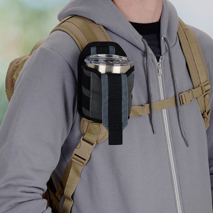 Nite Ize TRAVELER Series TRA-09-R3 Drink Holster, For: 2.6 to 3.6 in Dia of Container - 5