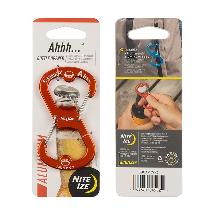 Nite Ize Ahhh SBOA-19-R6 Bottle Opener, Aluminum, Orange - 2
