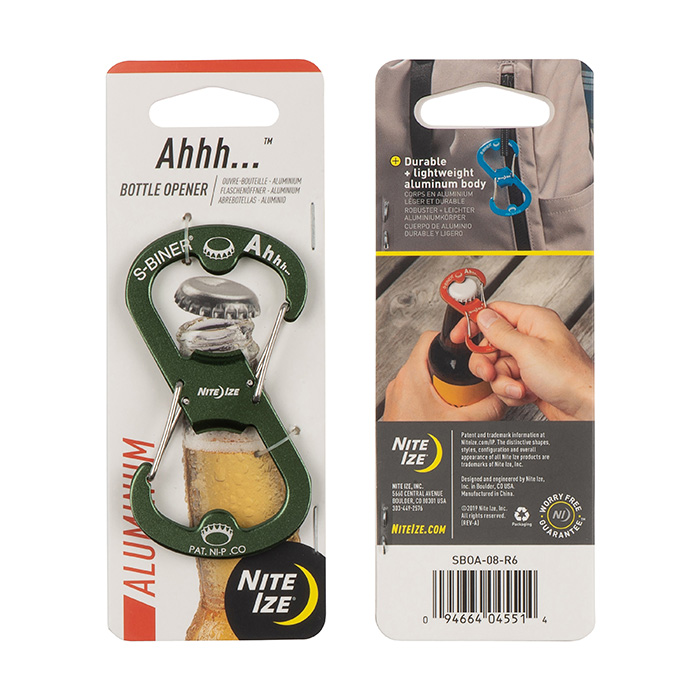 Nite Ize Ahhh SBOA-08-R6 Bottle Opener, Aluminum, Olive - 3