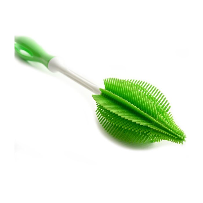 Norpro 2007 Bottle Brush, 14 in OAL, Silicone Trim, Silicone Handle, Green Handle - 2