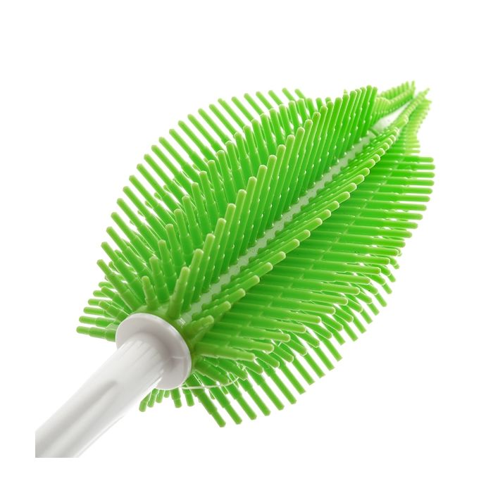 Norpro 2007 Bottle Brush, 14 in OAL, Silicone Trim, Silicone Handle, Green Handle - 3