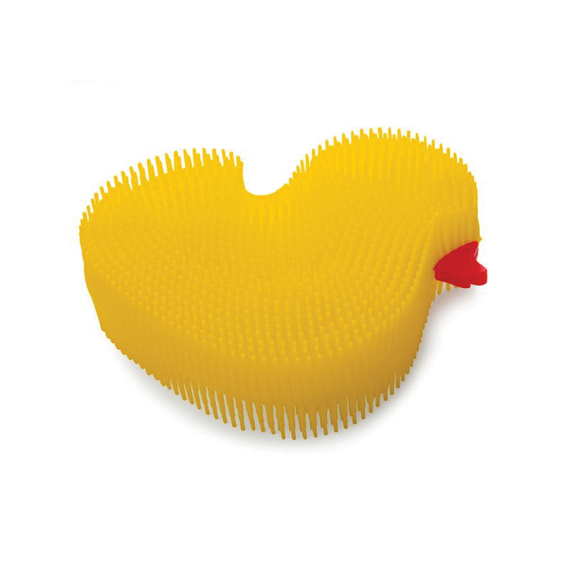 Norpro 1096 Dish Brush, Silicone Bristle, 4-1/4 in L, Yellow - 2