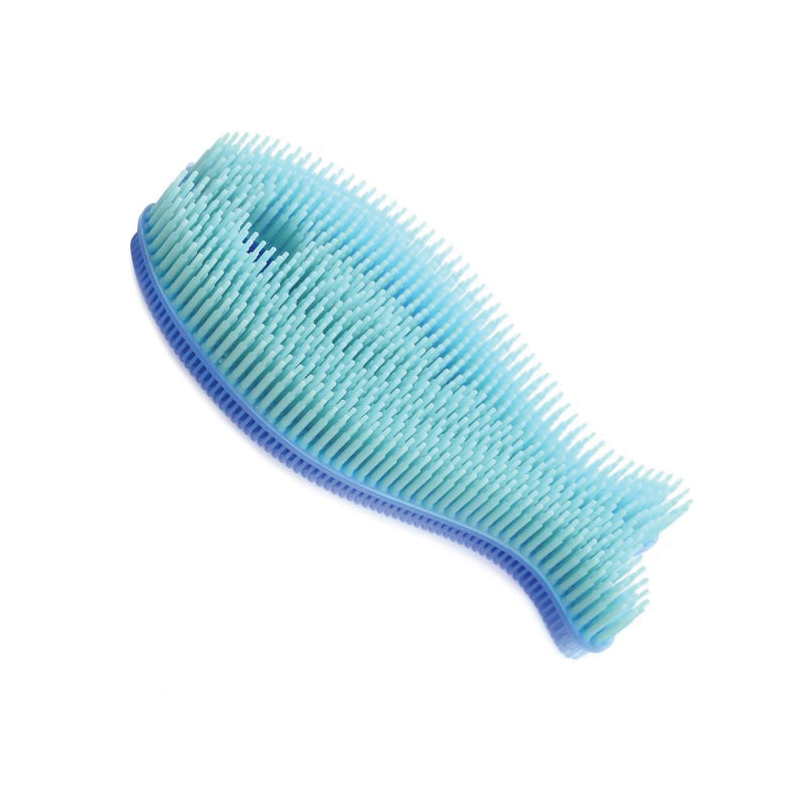 Norpro 1093 Dish Brush, Silicone Bristle, 5-1/2 in L, Blue - 3