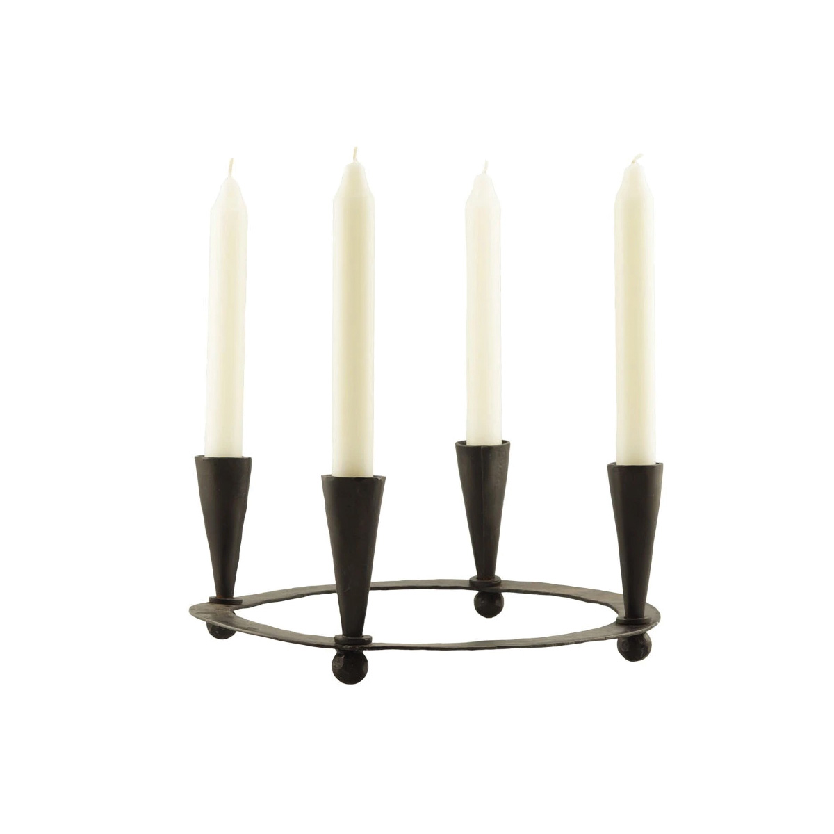 northern lights Blacksmith Series 58458 Candleholder, Wrought Iron, Black - 2