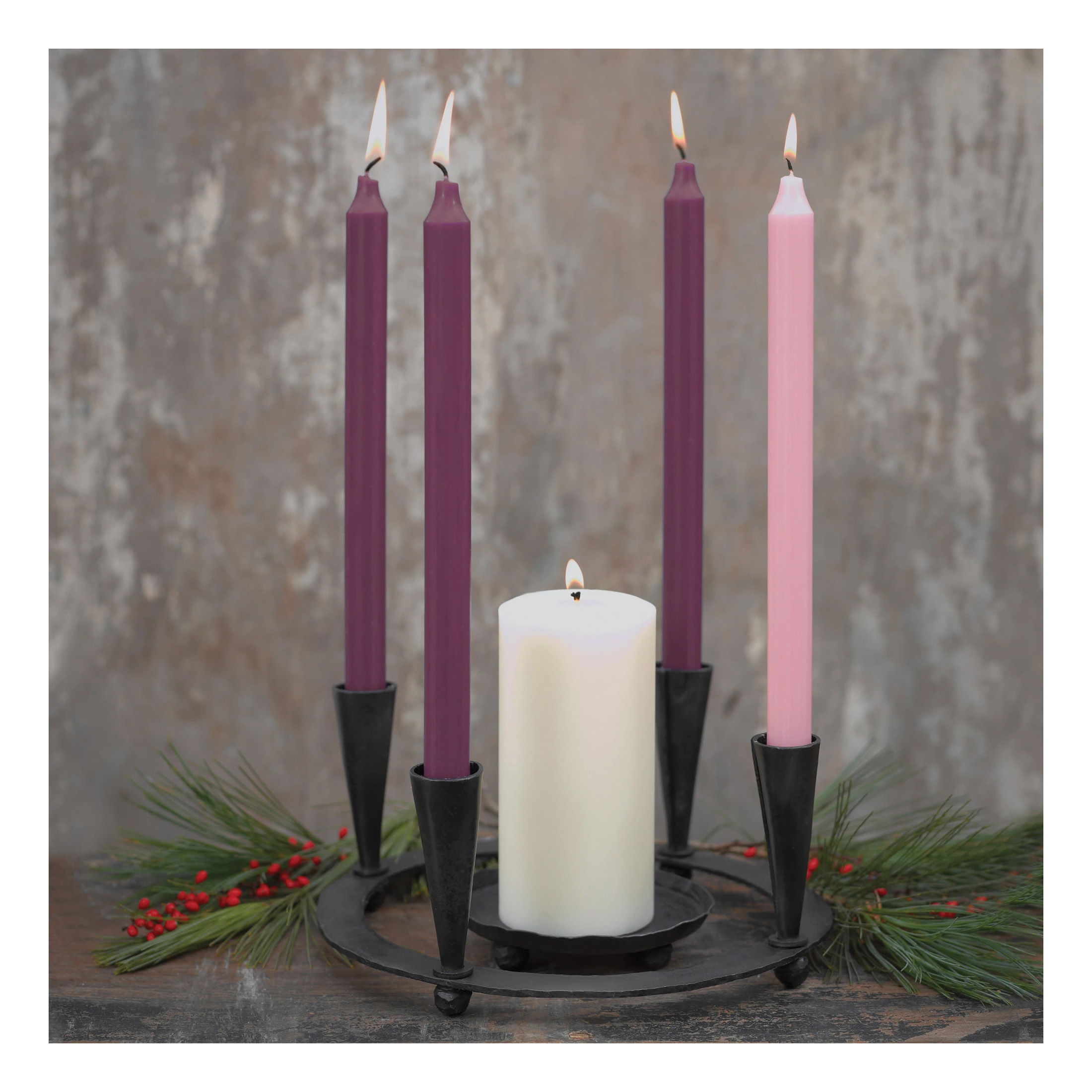 northern lights Blacksmith Series 58458 Candleholder, Wrought Iron, Black - 5