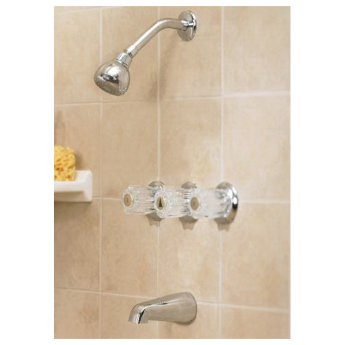OakBrook Collection Essentials Series 834X-0001 Tub and Shower Faucet, 1-Function Showerhead, 1.8 gpm Showerhead - 3