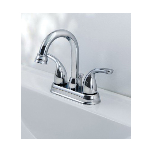 OakBrook Collection Coastal 67656W-6001 Series Pop-Up Faucet, Low Arc Spout, 1.2 gpm, 2-Faucet Handle - 2