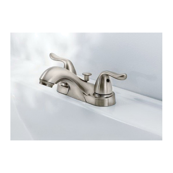 OakBrook Collection Pacifica Series 67499W-6104 Pop-Up Faucet, 1.2 gpm, 2-Handle, 3-Faucet Hole, Brushed Nickel - 2