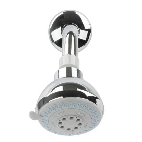 OakBrook Collection 520A3335CP-WS Wallmount Shower Head, 1.8 gpm, 1/2 in Connection, 3-Spray Function, PVC, 3 in Dia - 3