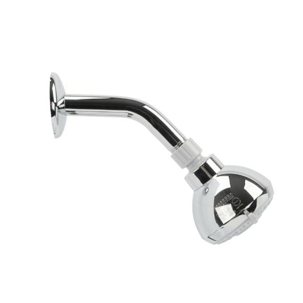 OakBrook Collection 520A3335CP-WS Wallmount Shower Head, 1.8 gpm, 1/2 in Connection, 3-Spray Function, PVC, 3 in Dia - 4